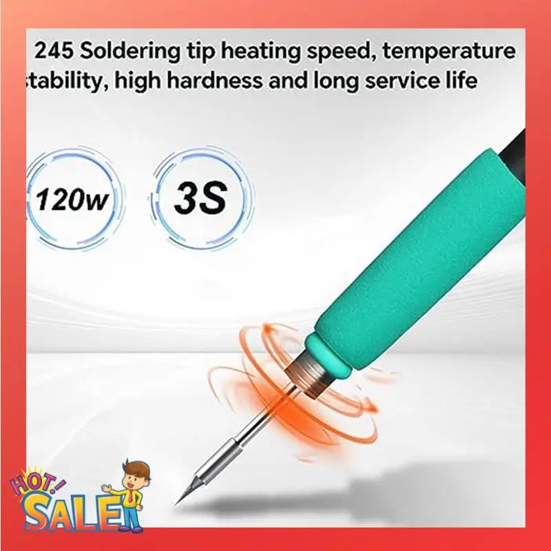 

1-Piece Soldering Iron Tip Soldering Station Soldering Iron Head Straight Tip Curved Tip Core