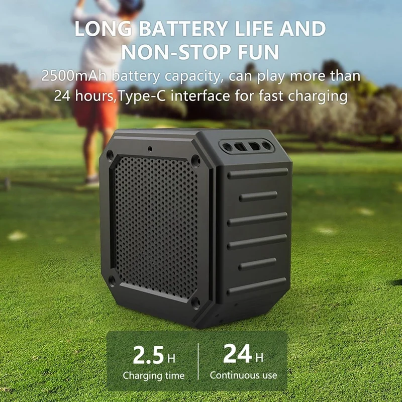 15W Golf Speaker,Portable Magnetic Bluetooth Speaker Outdoor IPX7 Waterproof Bluetooth Speaker, Golf Cart Accessories