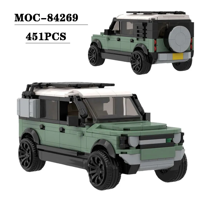 New Compatible MOC-84269 Small Particle Building Block Off-road Vehicle 8 Grid Car Toy Model 451PCS  Birthday Christmas Toy Gift