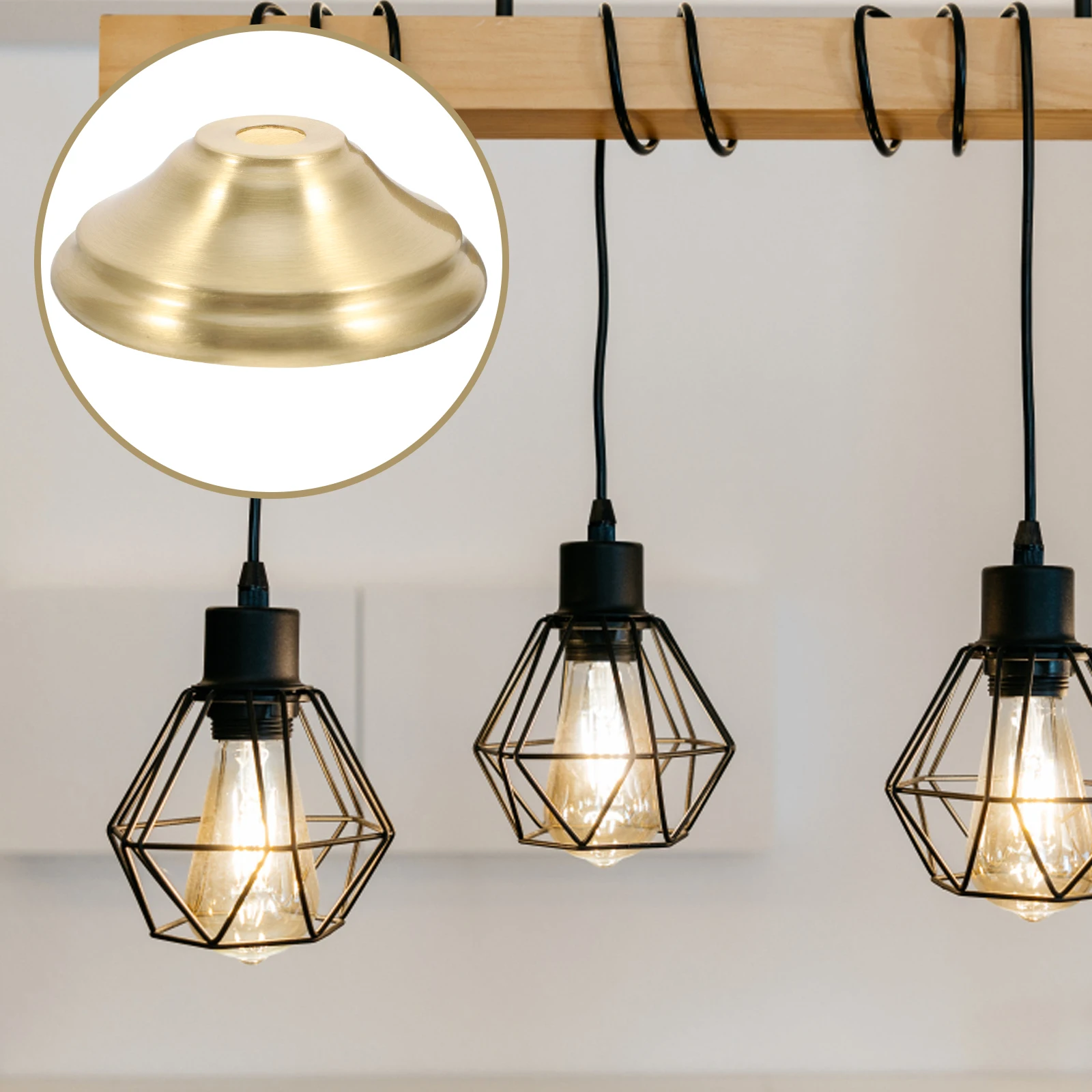 

1pc Pure Copper Lamp Holder Cup Brass Decorative Finial DIY Lamp Part Base Modern Light Shade Lamps Accessories LED