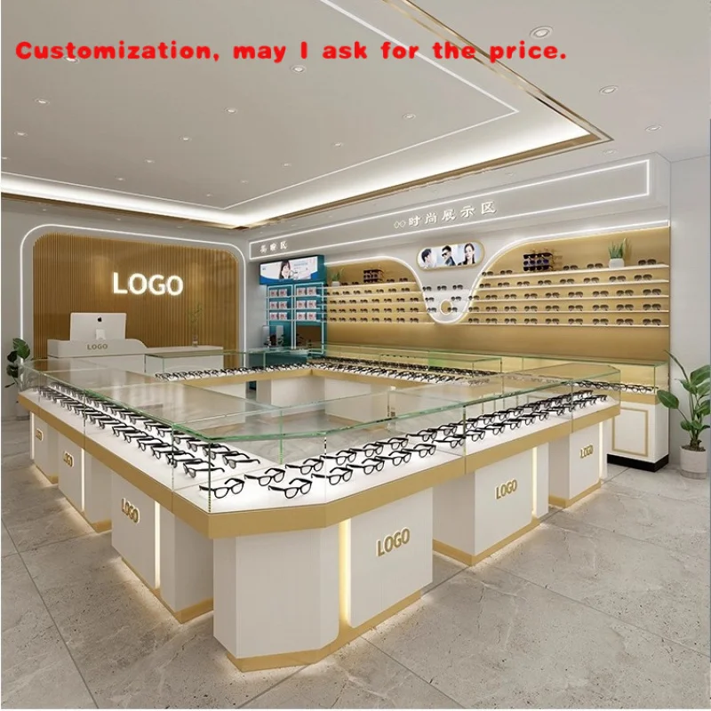 custom.Wall-mounted Eyeglass Frame Optical Display Cabinet Furniture Optical Store Sunglasses Store Interior Decoration Design