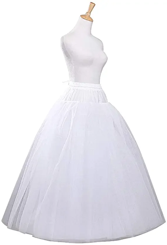 Gran oferta, nuevo diseño, enagua sin agujeros, crinolina, enagua blanca, para vestido de novia