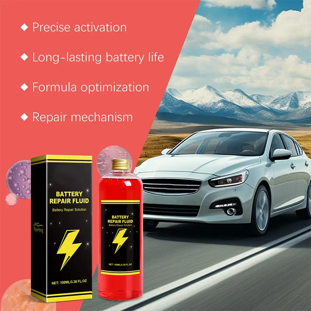100ml Battery Renewal Solution Refill Fluid Safe Effective Heavy-Duty Repair And Restore Refill Fluid For Car Safe Repair