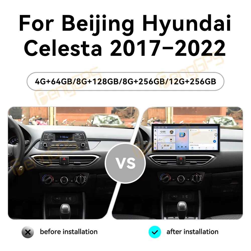 Car Radio 15.8 Inch Android 15 CarPlay For Beijing Hyundai Celesta 2017-2022 Touch Screen Multimedia Player GPS Navigation DSP