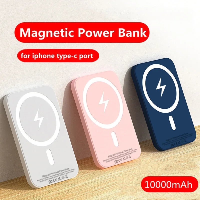 

Magnetic Powerbank Type-C Prot For Apple External Battery Portable Wireless Charger for iPhone Magsafe Power Bank Spare Battery