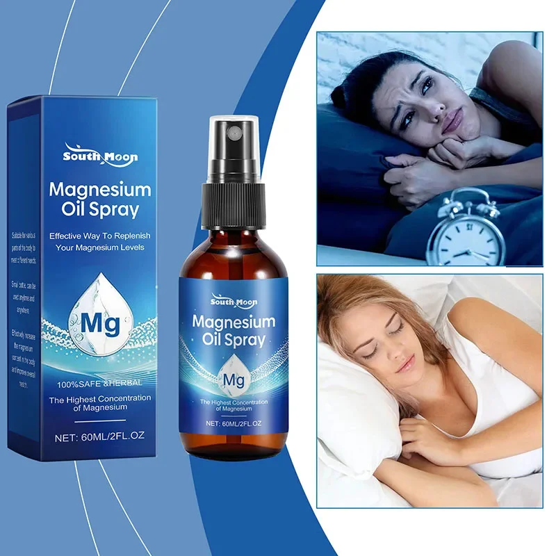 

Organic Magnesium Oil Spray 100% Natural Relaxing Body Oil Deep Relaxation Moisturizing Muscle Relax Body Health Care Spray 60ml