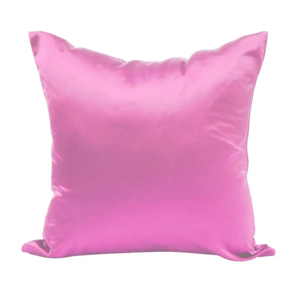 Imitated Silk Pillow Case 100% Satin Cushion Cover 40X40 Solid Pillowcase Home Decor for Sofa Chair Smooth