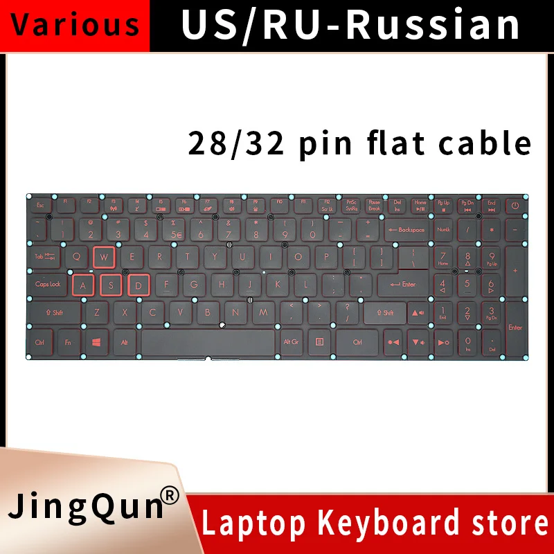 US Spanish PT-BR Brazil Russian Keyboard  for Acer Aspire VX15 VX5-591G VX5-591 VX5-793 VN7-593 VN7-793 VN7-793G Keyboard
