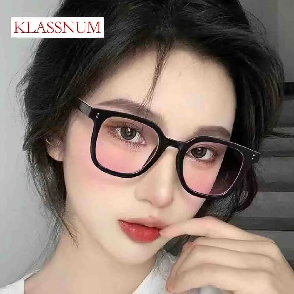 KLASSNUM Japanese Gradual blush retro black-rimmed glasses woman Senior sense Female fashion sunglasses 2025 New
