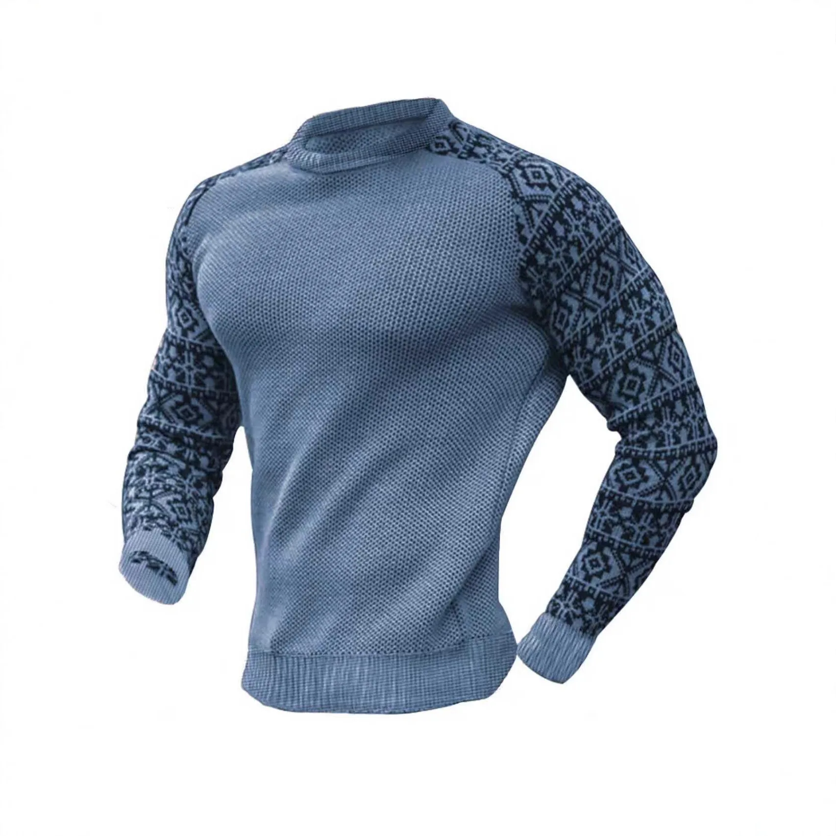 Men's Heavyweight Waffle Knit Long Sleeve T-Shirt Fall Casual Pullover Basic Tee Undershirt for US EU Daily Wear