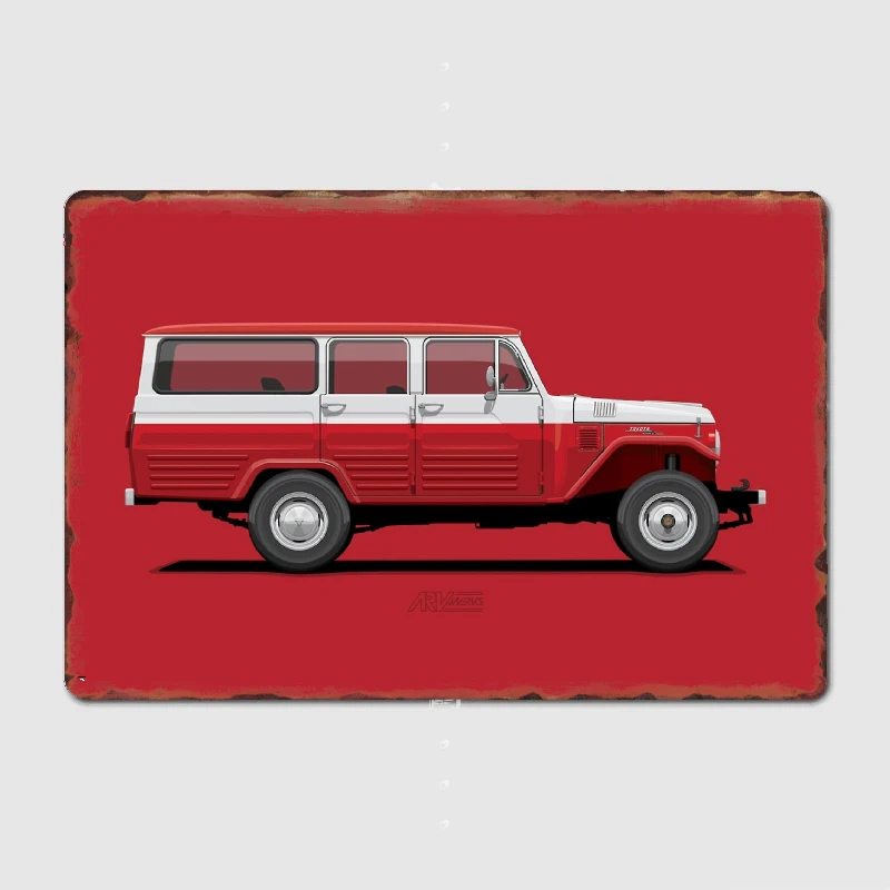 Retro Land Cruiser High Roof Metal Plate Tin Sign Plaque Vintage Restaurant Home Bar Cafe Kitchen Poster Wall Decor Accessories