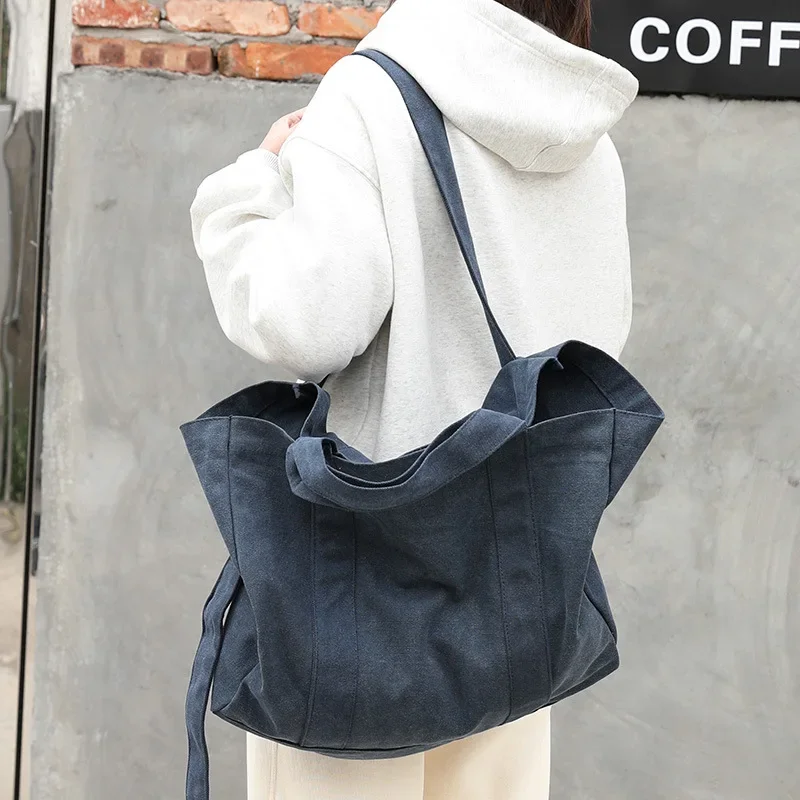 Over Large Capacity Female Casual Canvas Cotton Fabric Messenger Bag Women Leisure Big Size Short Handles Shoulder Bag Shopper