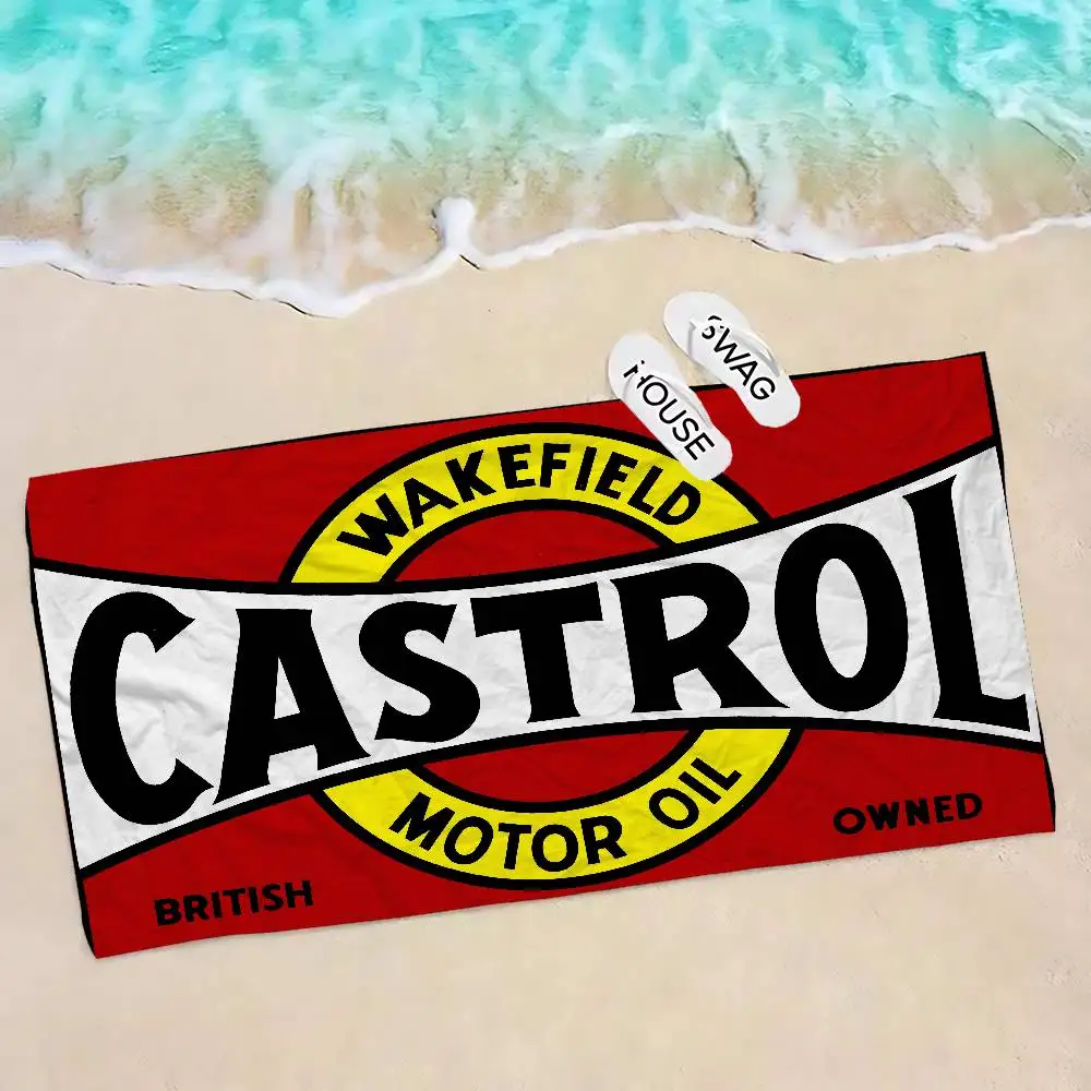 C-Castrol Motor-Industrial Microfiber Beach Towel Absorbent Quick dry Soft Yoga Swimming Resort Mountain Climbing Towel