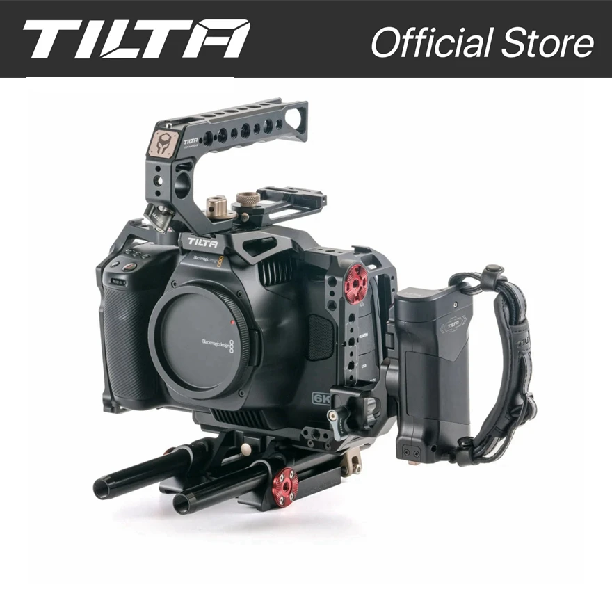 TILTA TA-T11-A for BMPCC 6K Pro/G2 Camera Cage for BMPCC 6K Pro Dslr Rig Accessory top Handle R/S cable Baseplate