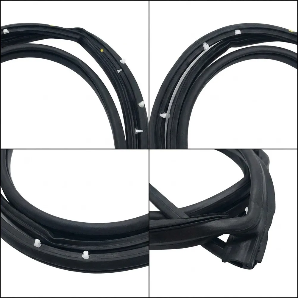 Car Wind Noise Reducer Front Door Rubber Seal Prevents Dust Intrusion Easy Installation Process Black Rubber Finish