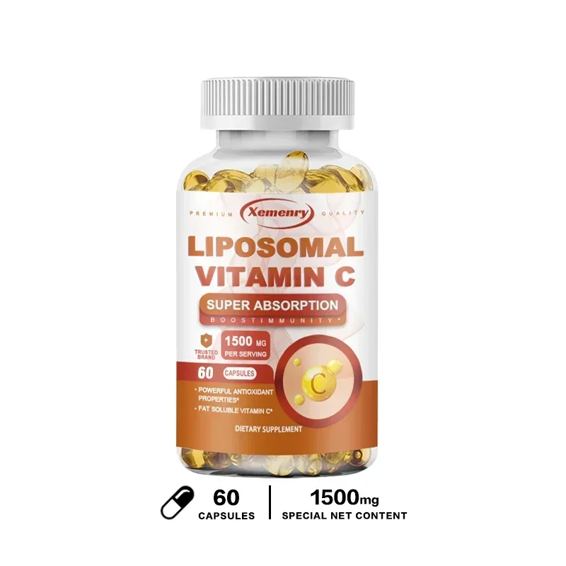 Liposomal Vitamin C Capsules 1500 Mg - Immune System and Collagen Supplement Supplement