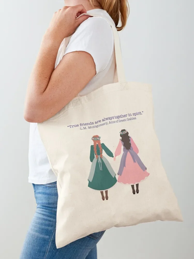 “True friends are always together in spirit. Tote Bag eco bag folding reusable shopping bags Cloth bag reusable grocery bags