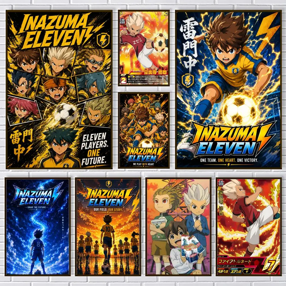 Sports Anime I-Inazuma Eleven Poster PP Paper Wall Art for Living Rooms Bars Cafes Stylish Home Decor Gift