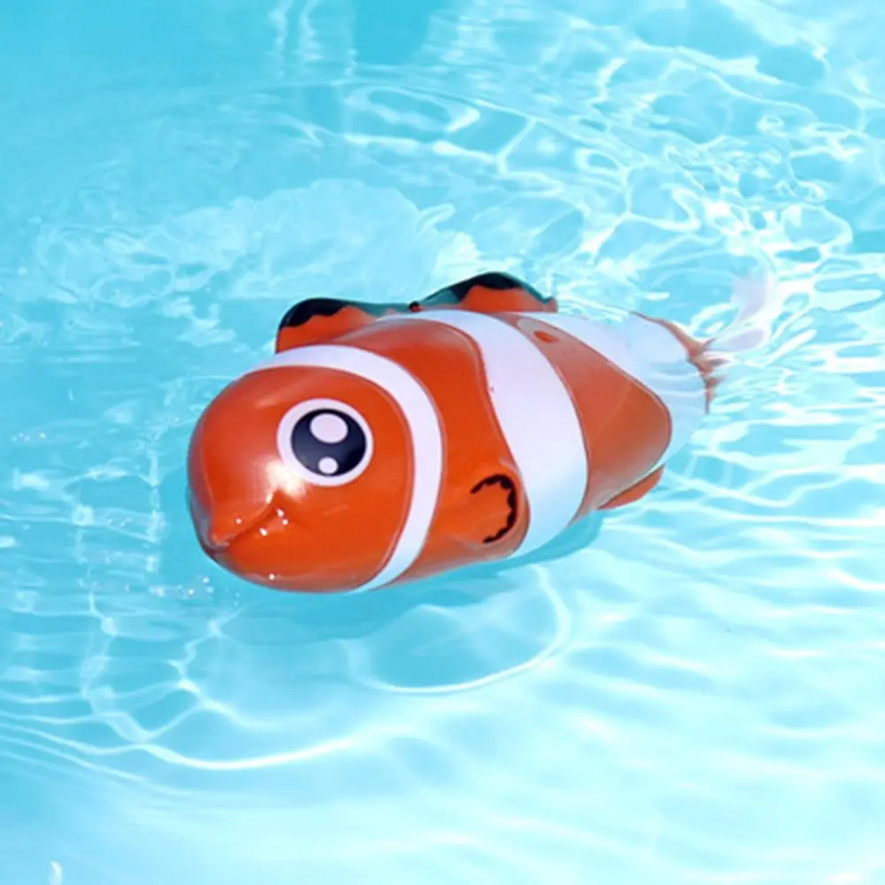 البلاستيك السباحة لعبة سمكة المهرج التفاعلية متعددة الأغراض المياه اللعب لعبة الدلفين التعليمية المبكرة الكرتون العائمة حمام اللعب