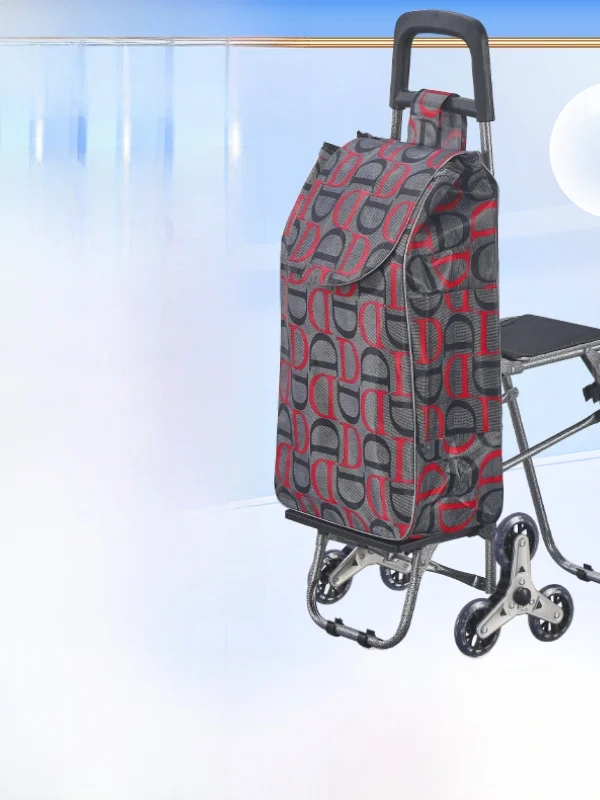 

Portable Lightweight op Cart with Pull Rod for ly People to Climb Stairs Vegetable Bung Small Trolley Car