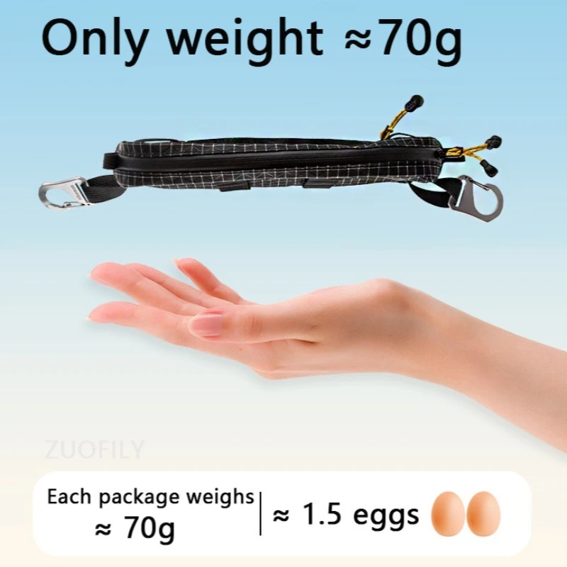 حزمة خصر من الألياف المطورة 1.1 لتر مقاومة للماء وخفيفة الوزن ومتعددة الجيب لركوب الدراجات والجري والمشي لمسافات طويلة والتخييم وإكسسوارات الرياضة الخارجية