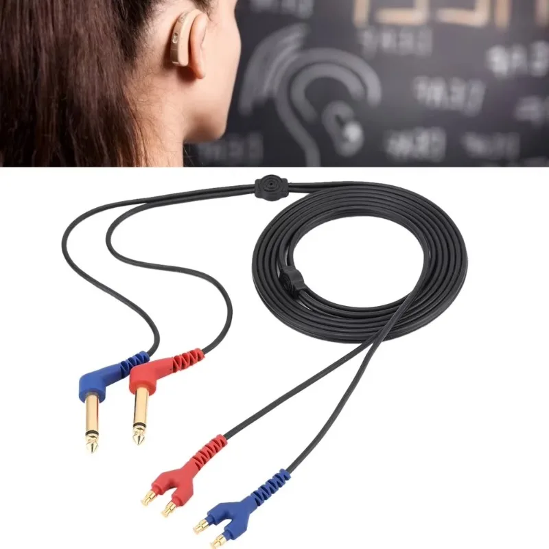 TDH39 Audiometer Headset Cable Wire for Headphone Air Conduction Audiometer Hearing Tester