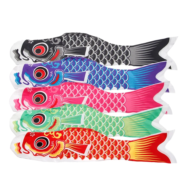 70cm Koi Nobori Carp Wind Socks Koinobori Colorful Fish Flag Hanging Wall Decor