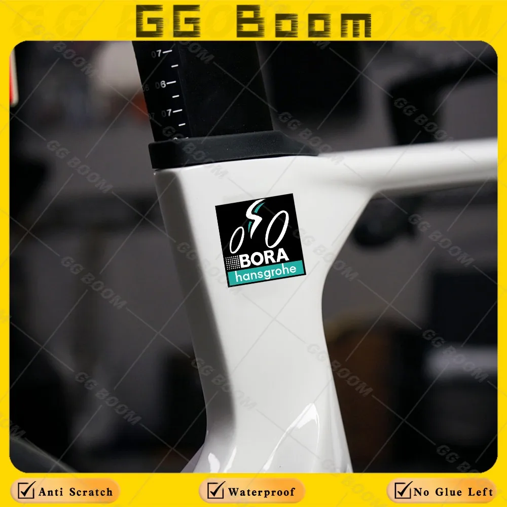 For Use BORA Hansg-rohe Bicycle Reflective Sticker Team Logo Decal Refit Frame Handlebar Seatpost Cycling Accessories Waterproof