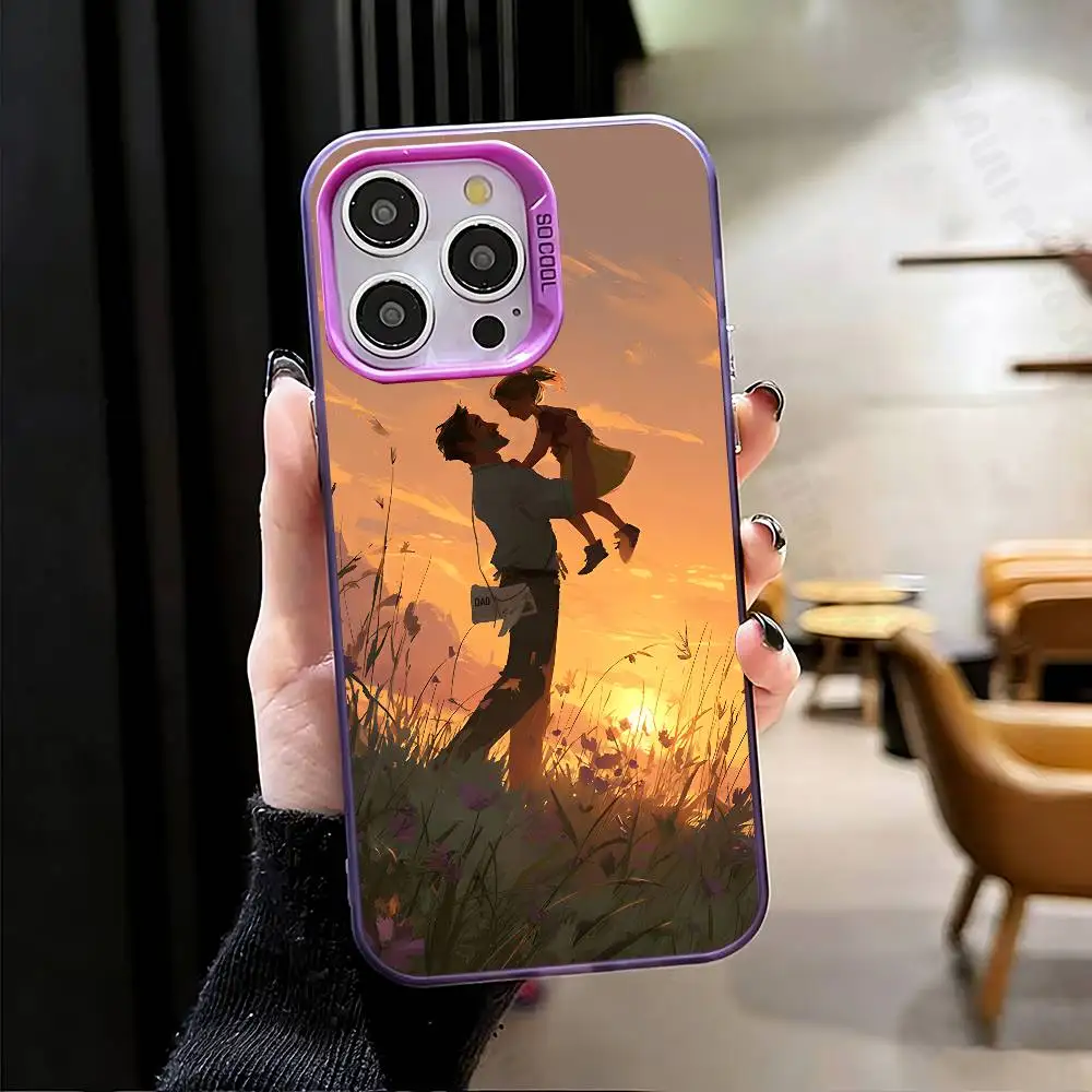 Father and Daughter Phone Case For IPhone 17 16e 16 15 14 13 12 Pro Max X XS MAX Back Cover