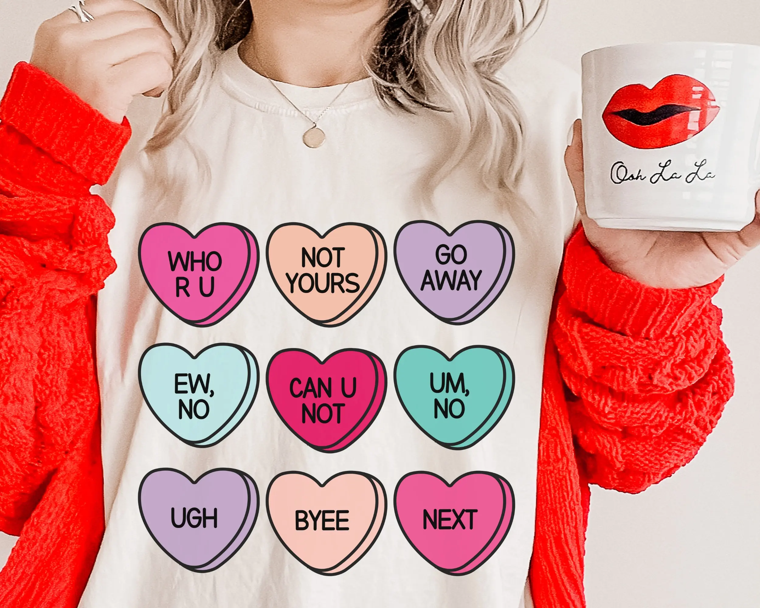 Ew Valentines Day T Shirt People Anti Conversation Hearts Eww Valentine'S