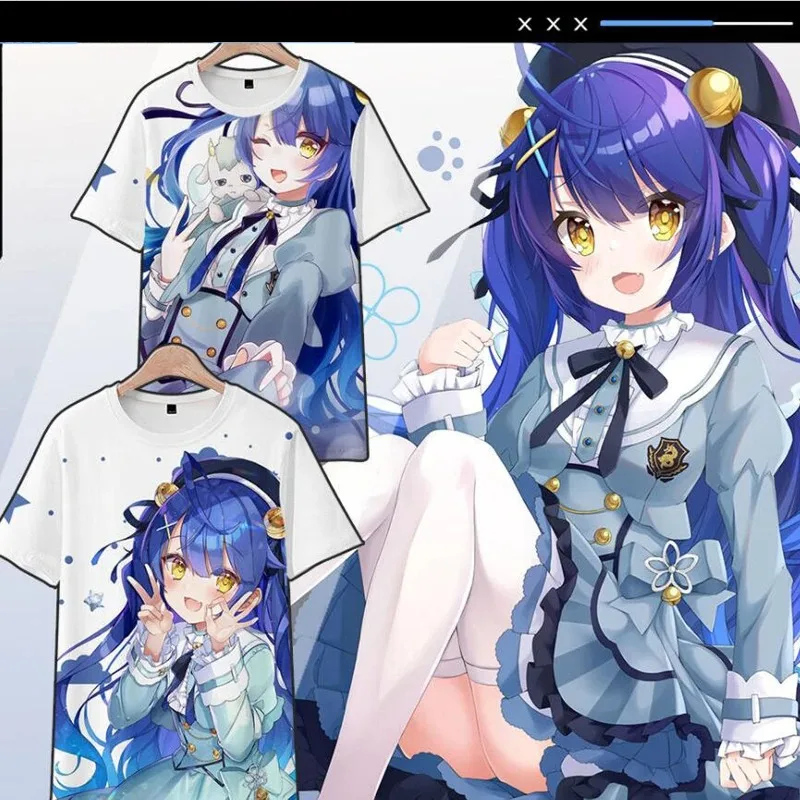 Camiseta con estampado 3d de Anime amamiya kokoro para hombre y mujer, camisa divertida de manga corta con cuello a la moda, ropa de calle con