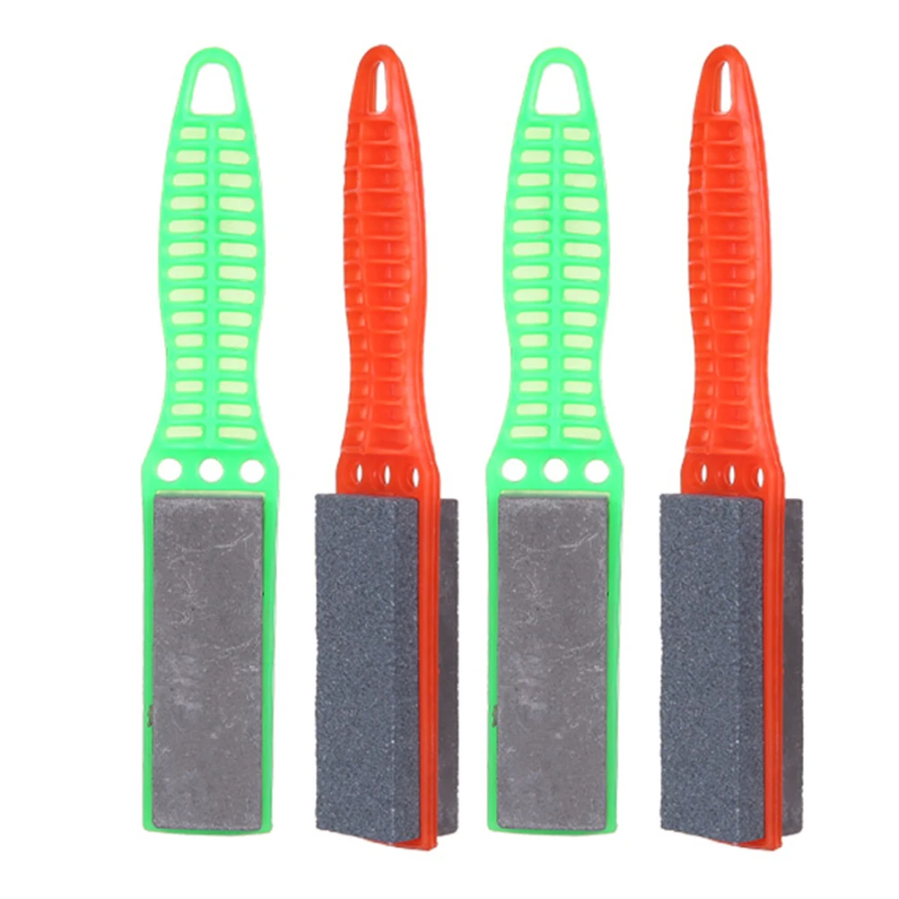 4pcs Double Sided Durable Sharpening Stone For Kitchen Tools Long Lasting Abrasive Honing Stone Scissors Sharpener