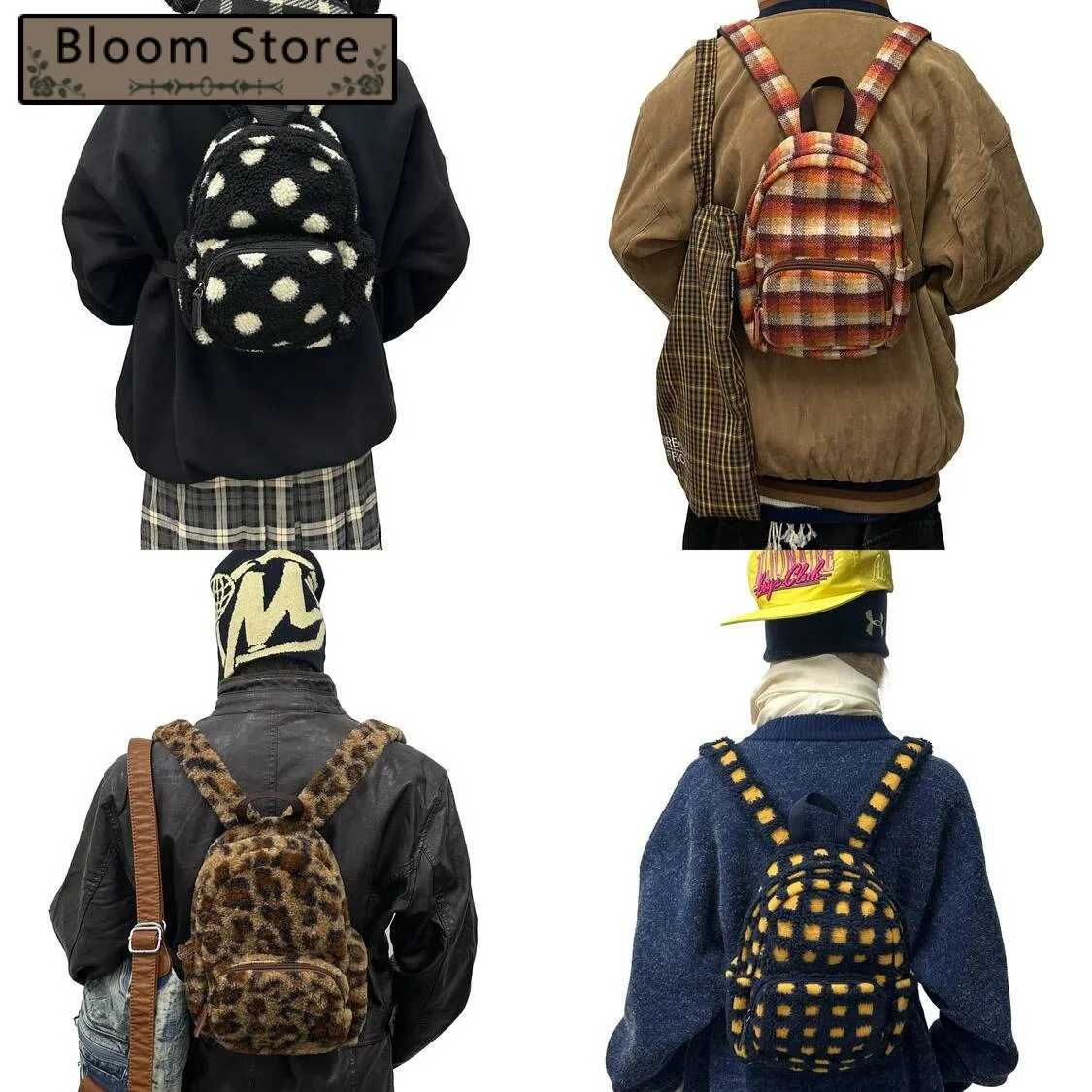 

Backpacks For Women Y2k Aesthetic Vintage Dot Fashion Streetwear Backpack Korean All Match Students Mini Casual Schoolbags Femme