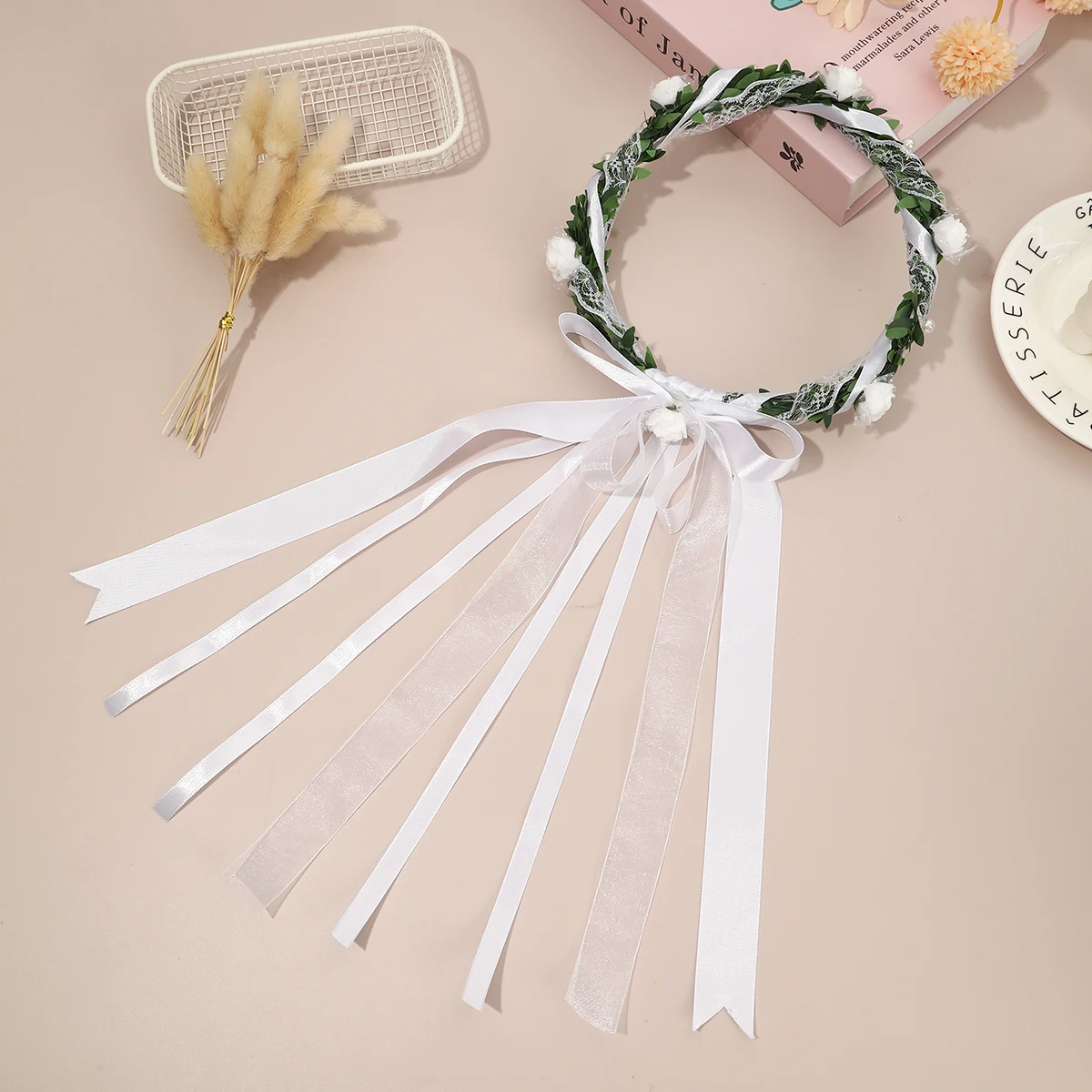 إكليل زهور للفتيات من AWAYTR، - مراجعة Wedding Arch Flower وسعره