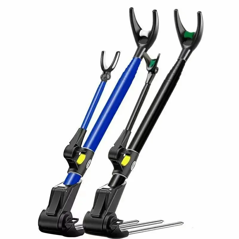 telescopic fishing rod holder Thickened Telescopic Fishing Rod Bracket Fishing Rod Dual Purpose Bracket  Fishing Rod Holder 1.7M/2.1M/2.4M New Stainless Steel