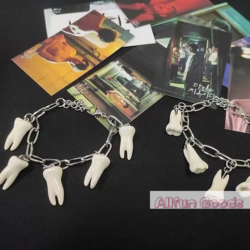 [TG835]Trendy Unique Stainless Steel Bracelet Teeth Charm Bracelet Gothic Bracelet Jewelry view 4