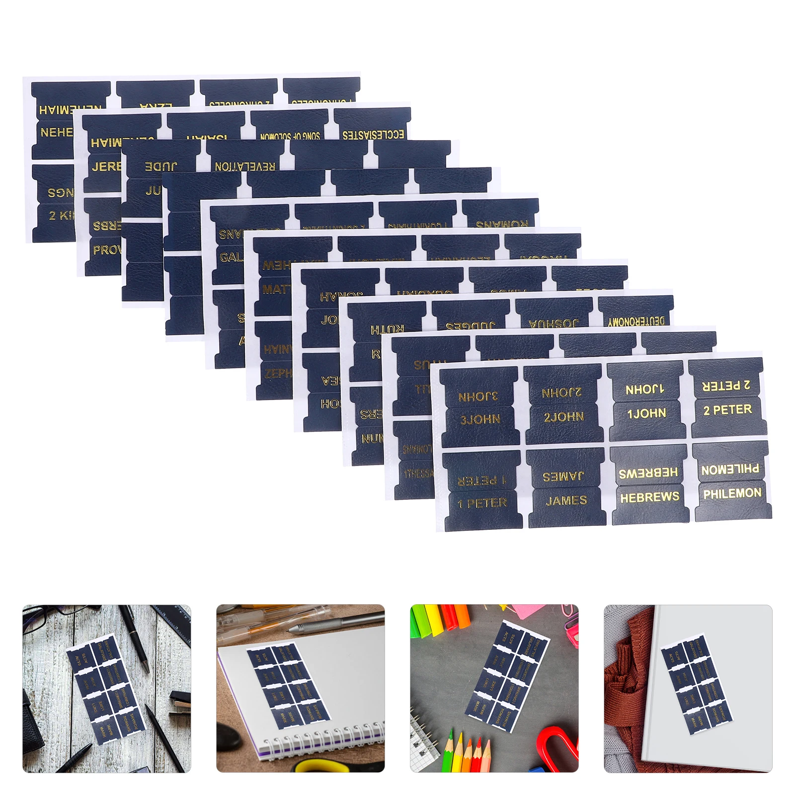 

1 set 1 Set Bible Index Tabs Blank Study Tabs Pu Material Reusable Bookmarks Page Markers For Men Women Students