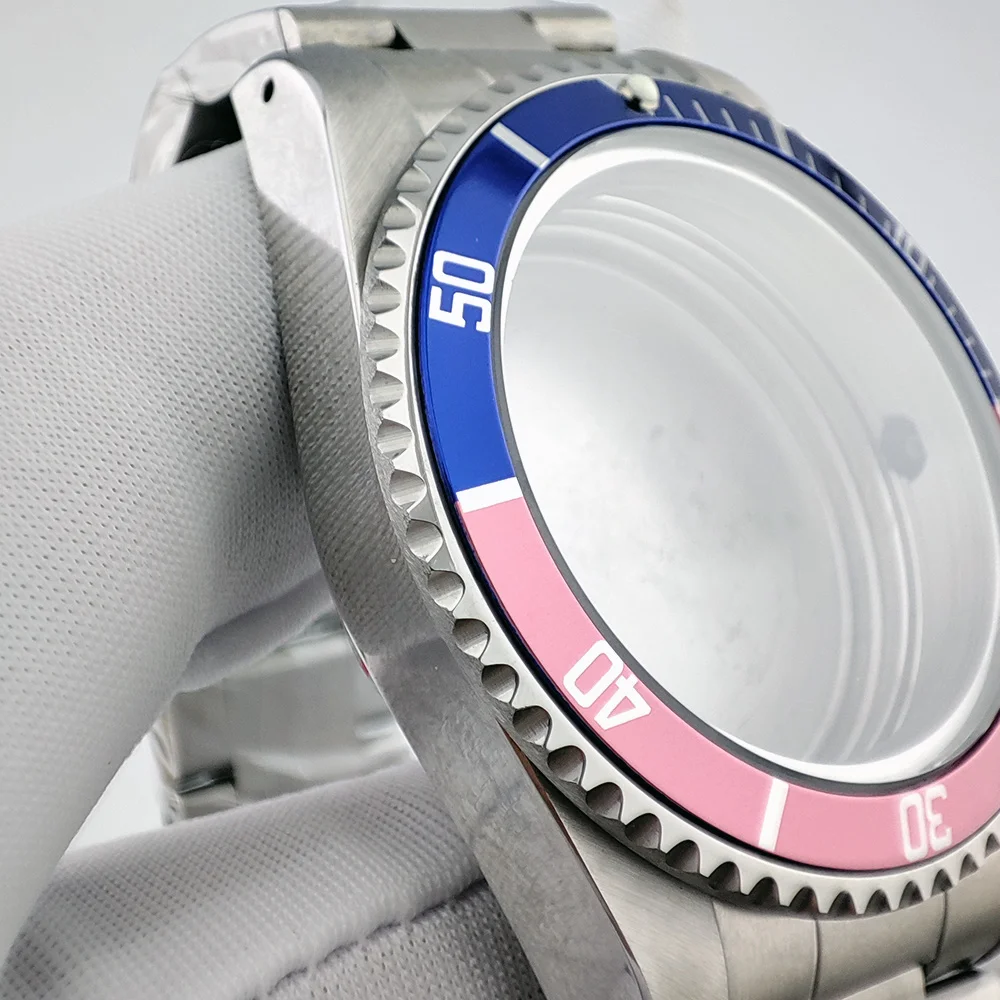 CUSTODIA NH35 da 39,5 mm Custodia vintage in vetro zaffiro piatto NH35 Accessorio per orologio NH35 NH36 Cassa per orologio con movimento Vintage diver Oyster