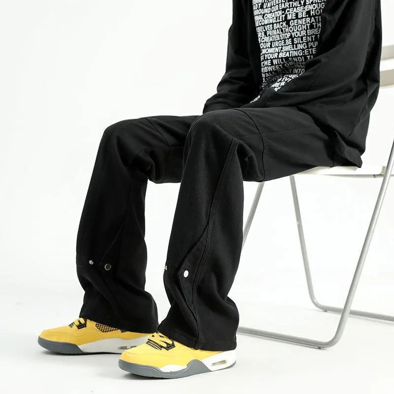 

Loose Casual Jeans for plus Size Men Autumn Winter Faion Korean Design Functional Straight Leg Jeans Teenage Trendy Sle