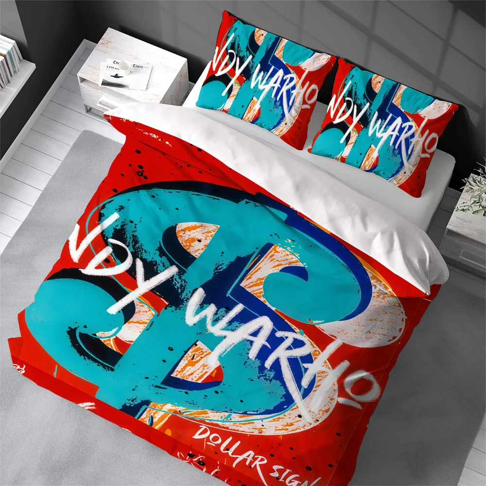 

Art Andy Dollar Warhol Duvet Cover Set Soft Wash Bed 3 Piece Summer Comfortable Student Dormitory Home Baby Bedding Best seller