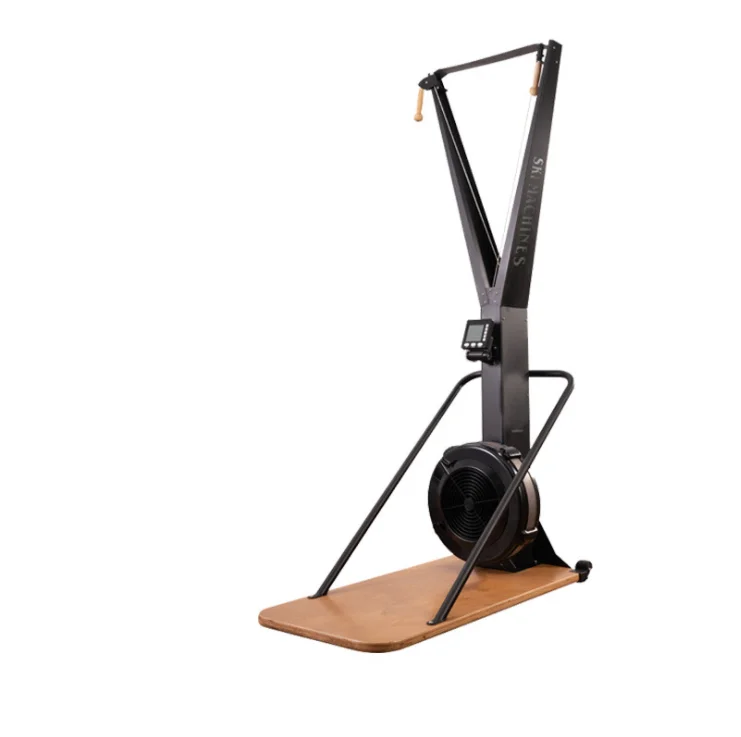 

Exercise Equipment Wooden Ski Rower Cross Fitness Rowing Machine High Quality Air Resistant Rower Gym Cardio Rower
