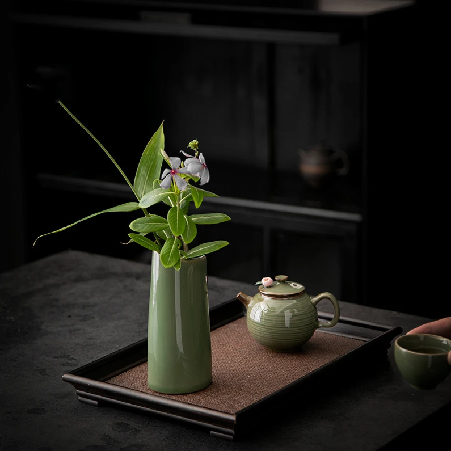 Vase Ornaments Dried Flower Utensils Ceramic Decorations Dining Tables Simple Fresh Home Decor Small