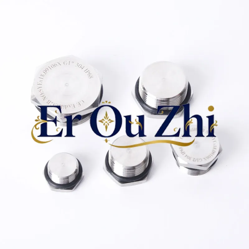 304 Stainless Steel Hexagonal Metal Explosion-proof Plug Solid Waterproof Dust M20 * 1.5NPT1/2G1/23/4NPT