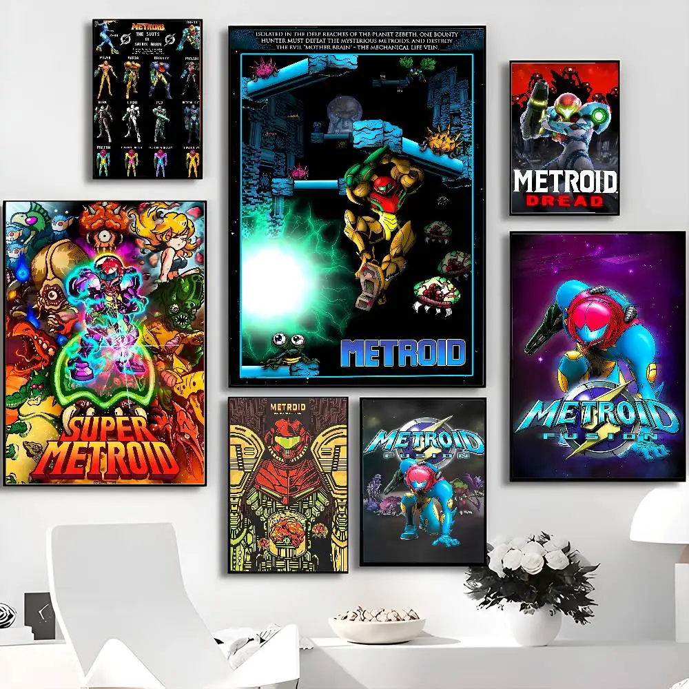 Anime Metroid Prime Good Quality Prints and Posters Vintage Room Bar Cafe Decor Home Decor view 3