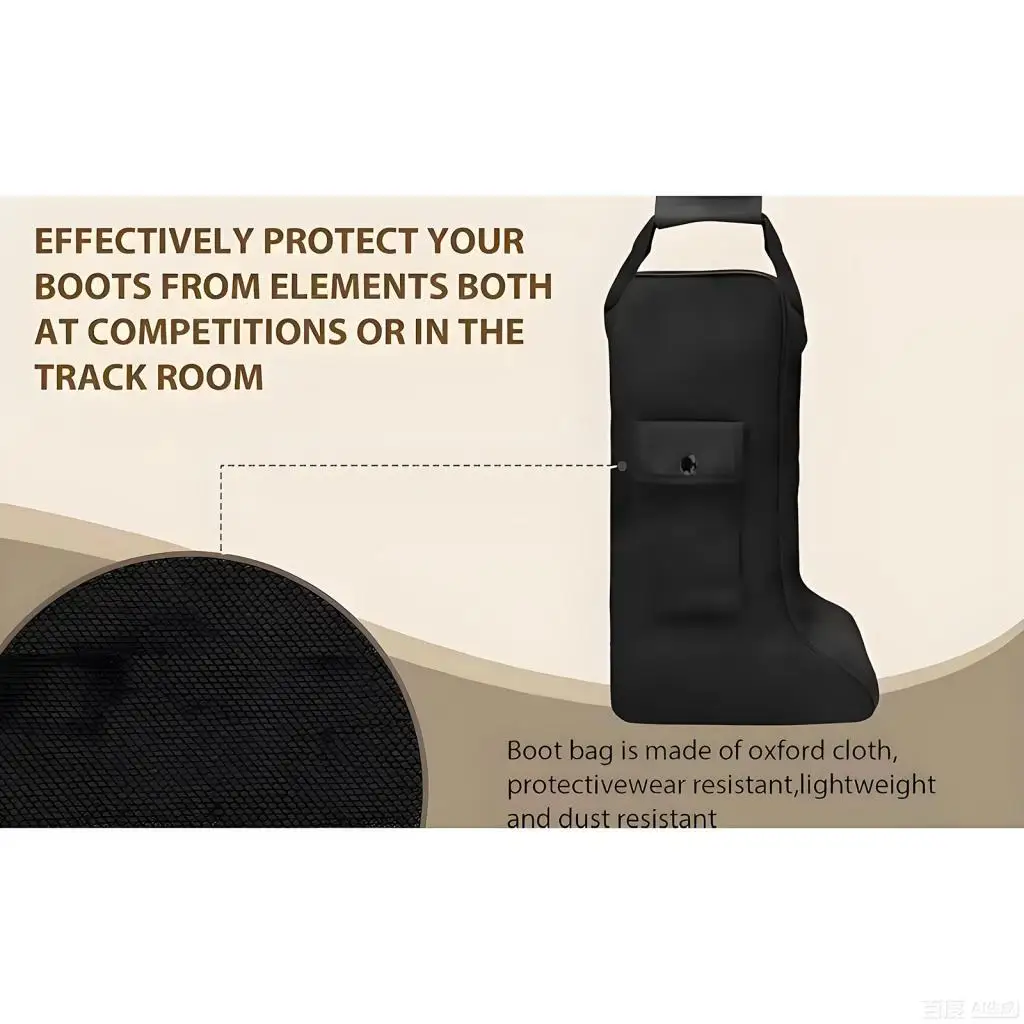 Horse Riding Boot Bag Carry Bag Shoes Storage Bag with Top Handle for Cycling Hiking