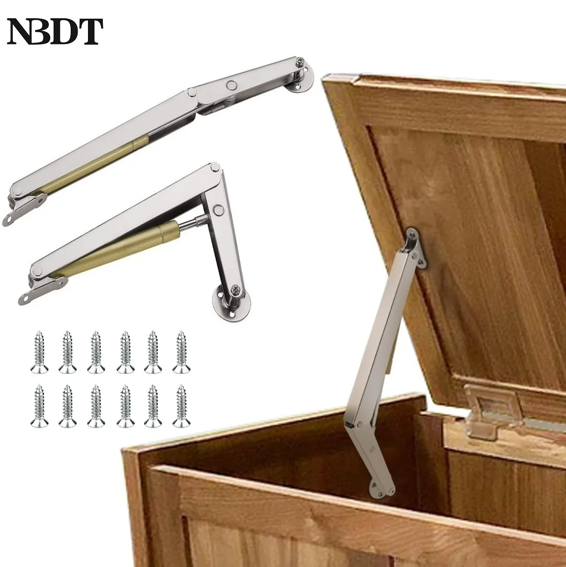 2Pcs Slow Lid Stay Support For Storage Box