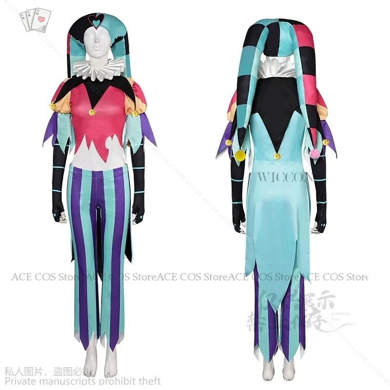 NewFizzarolli 판타지아 모자 의상 만화 Helluva 코스프레 보스 변장 의상 여성 성인 소녀 할로윈 롤 플레잉 Lolita2025