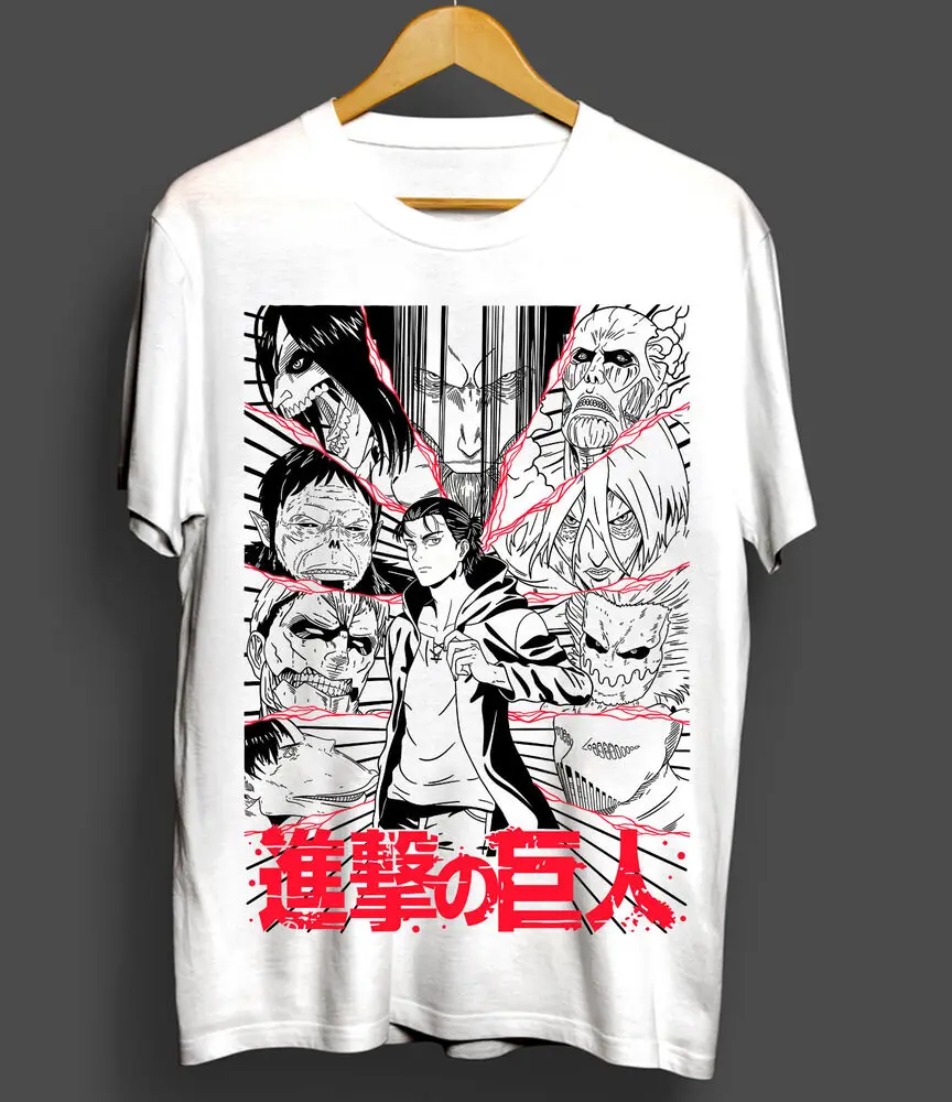 Shingeki No Kyojin T-Shirt Attack on Titan Levi Shirt Anime Aot Manga All Size