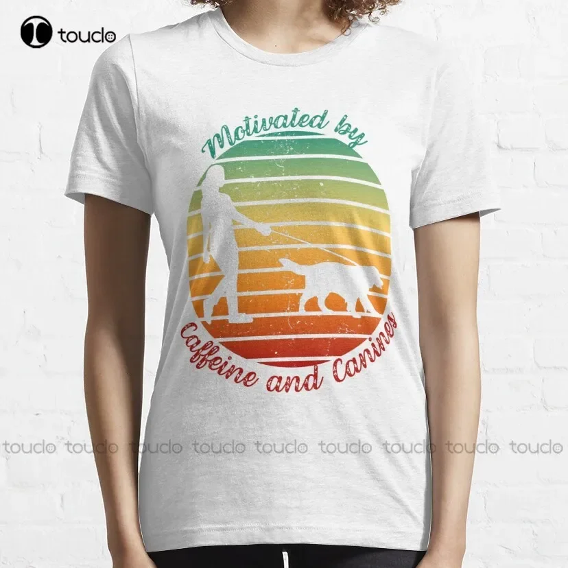 Motivated By Caffeine And Canines Classic T-Shirt Men'S Athletic Shirts & Tees Women Shirts Harajuku Streetwear New Popular Tee