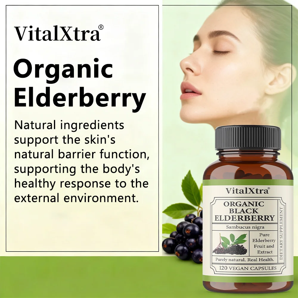Black Elderberry - Antioxidant, Improves Cell Activity and Elasticity, Promotes Nutrient Absorption, Absorption, Boosts Immunity